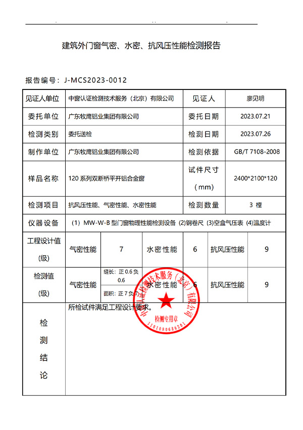 性能检测报告